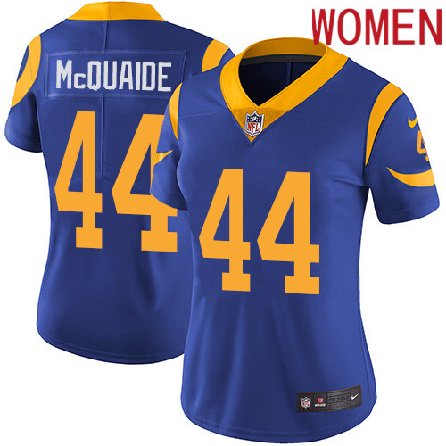 2019 Women Los Angeles Rams 44 McQuaide blue Nike Vapor Untouchable Limited NFL Jersey